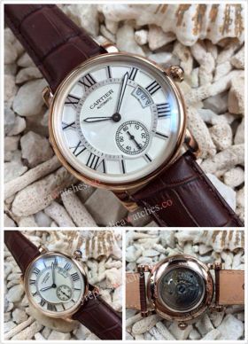 Calibre de Cartier White Roman Numeral Dial Automatic Watch